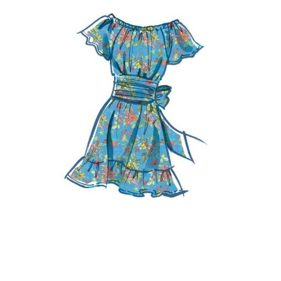 McCalls Pattern M8092 Womens Off-Shoulder Maxi & Mini Dresses S-XL - Picture 3 of 6